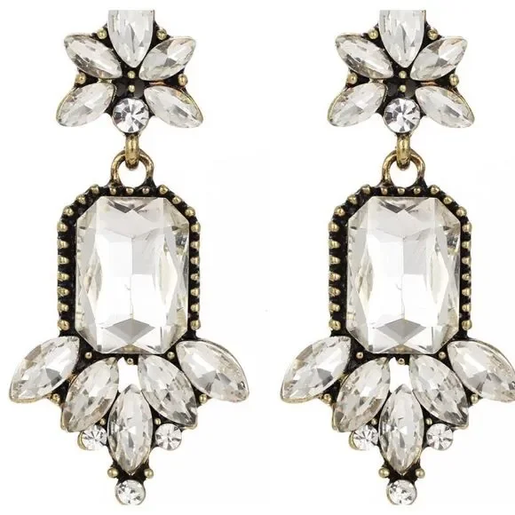 ♥️ Vintage style drop dangle crystal earrings ♥️ - Picture 2 of 2